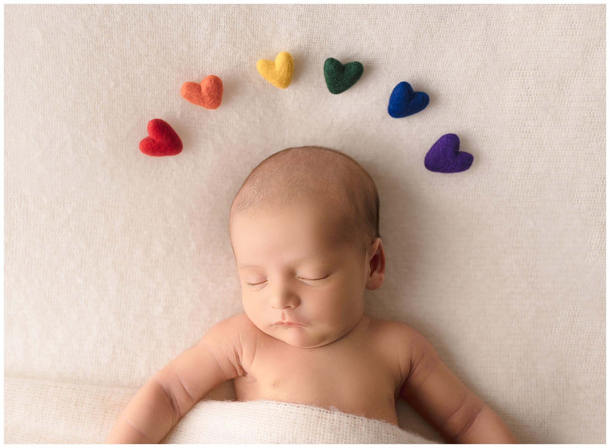 rainbow baby newborn photo by Hello Photography