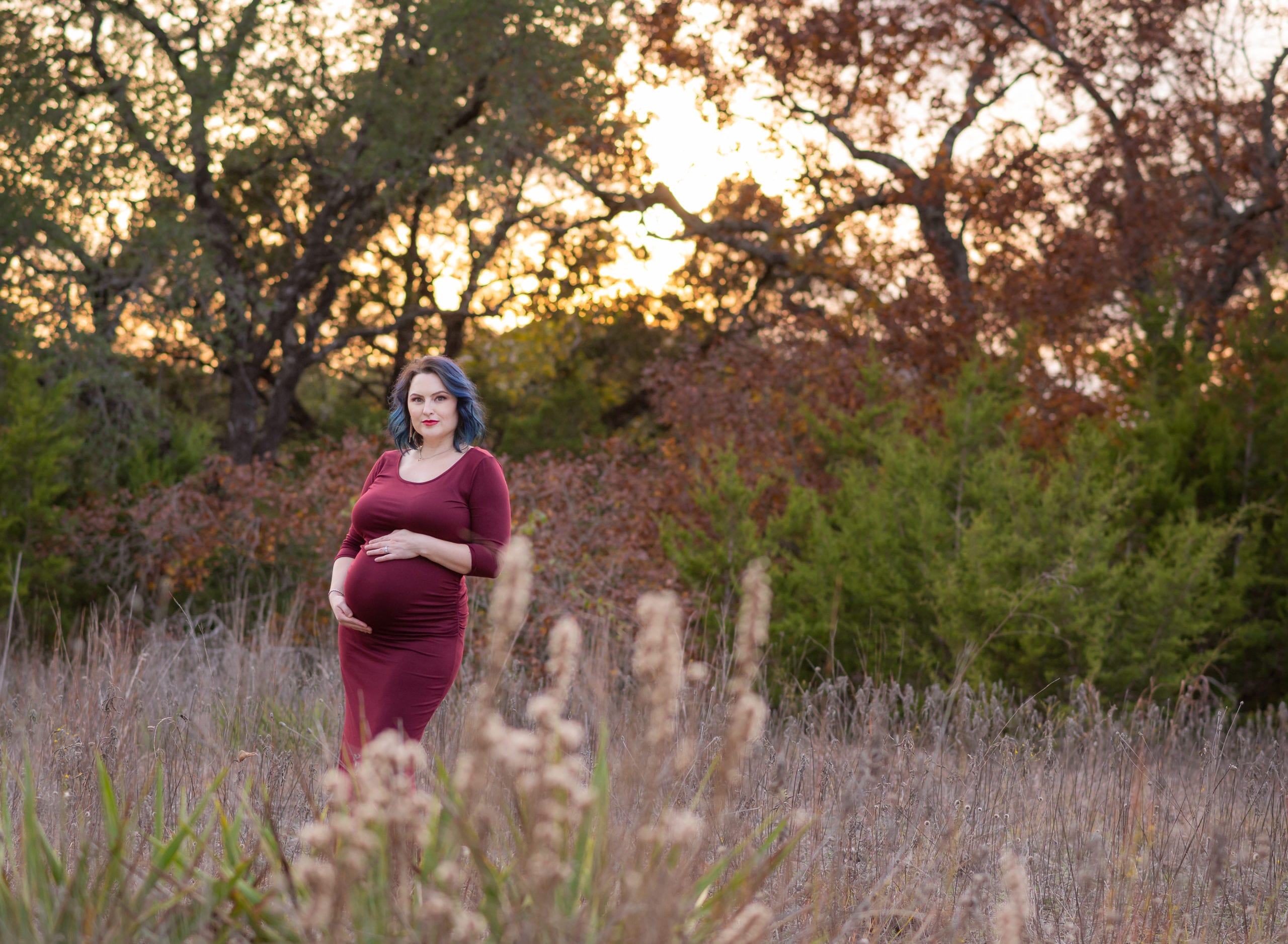 first time mom during her photoshoot with Hello Photography