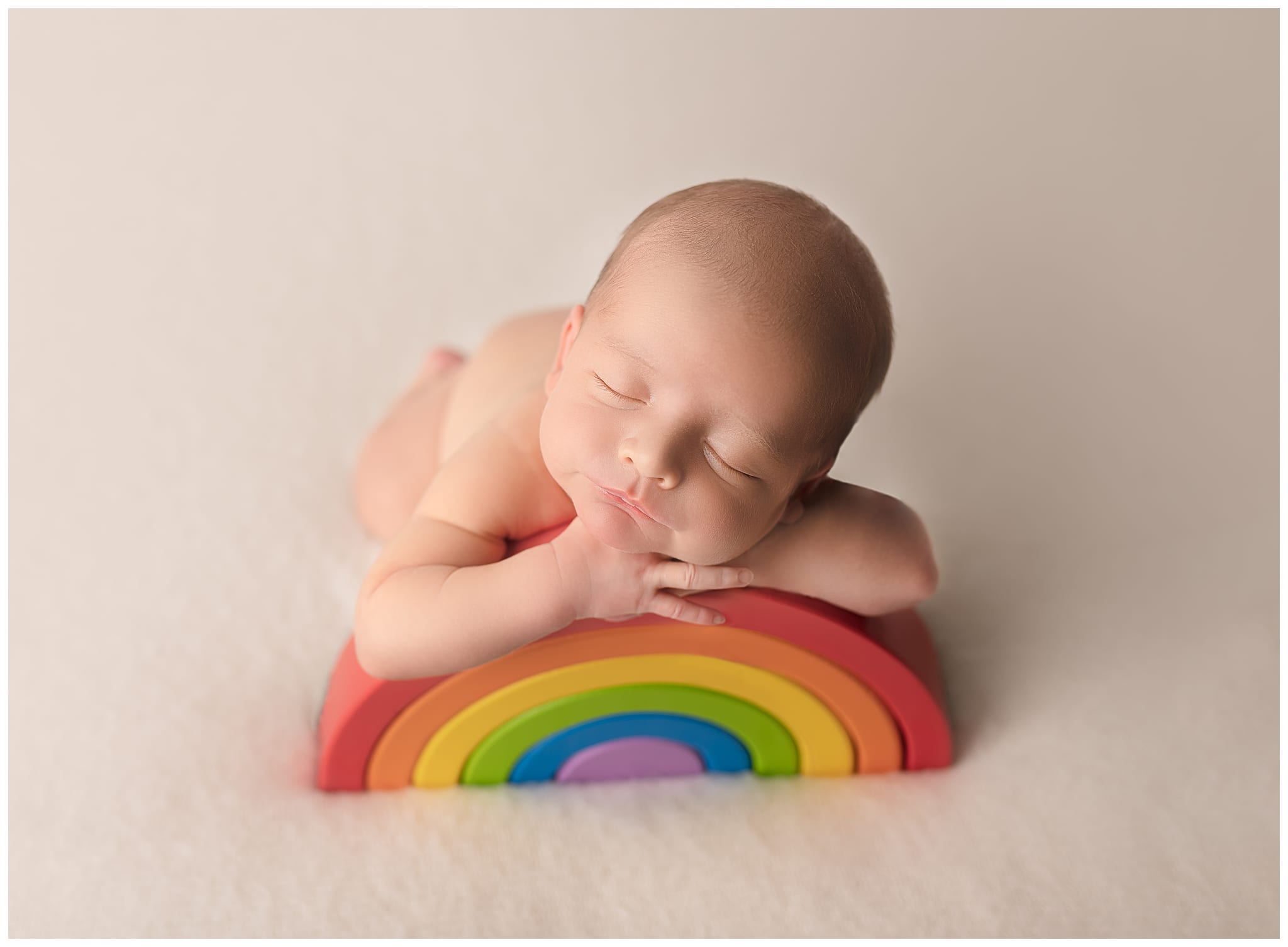 rainbow baby newborn photo by hello photography
