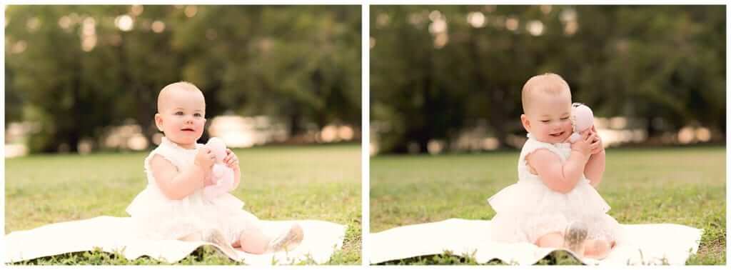 Baby Photos with her favorite doll
