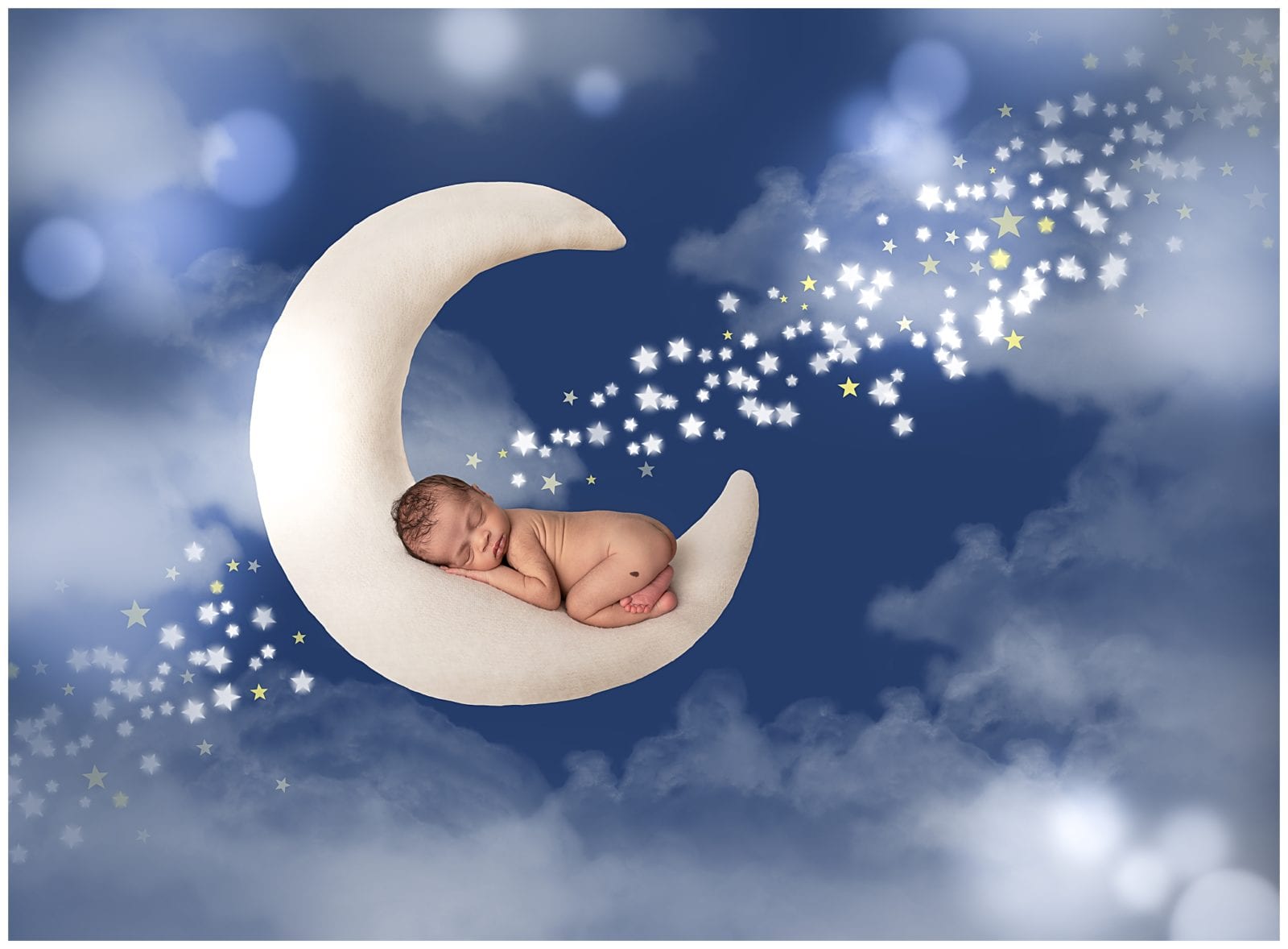newborn on a moon
