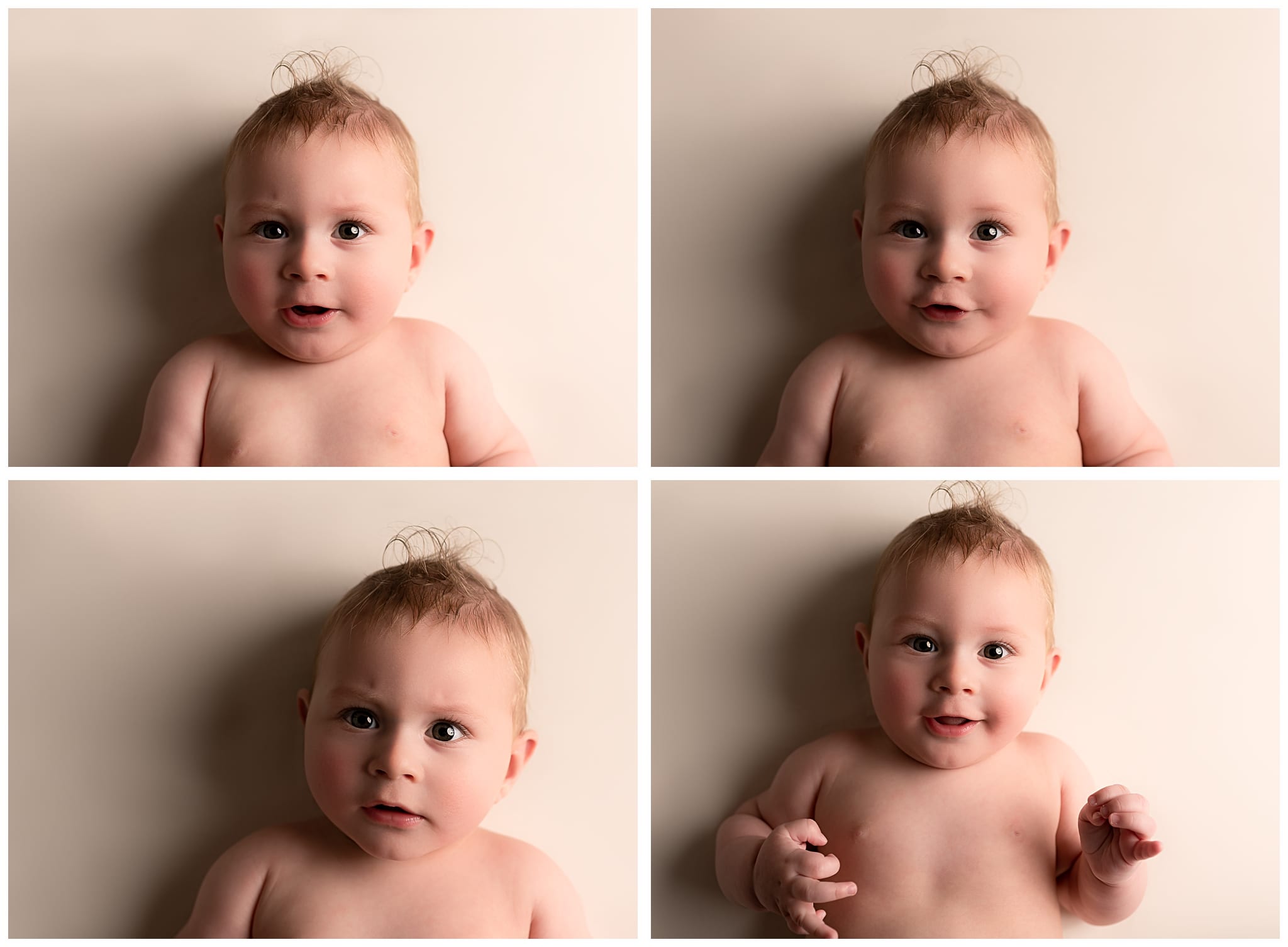 color collage of baby expressions
