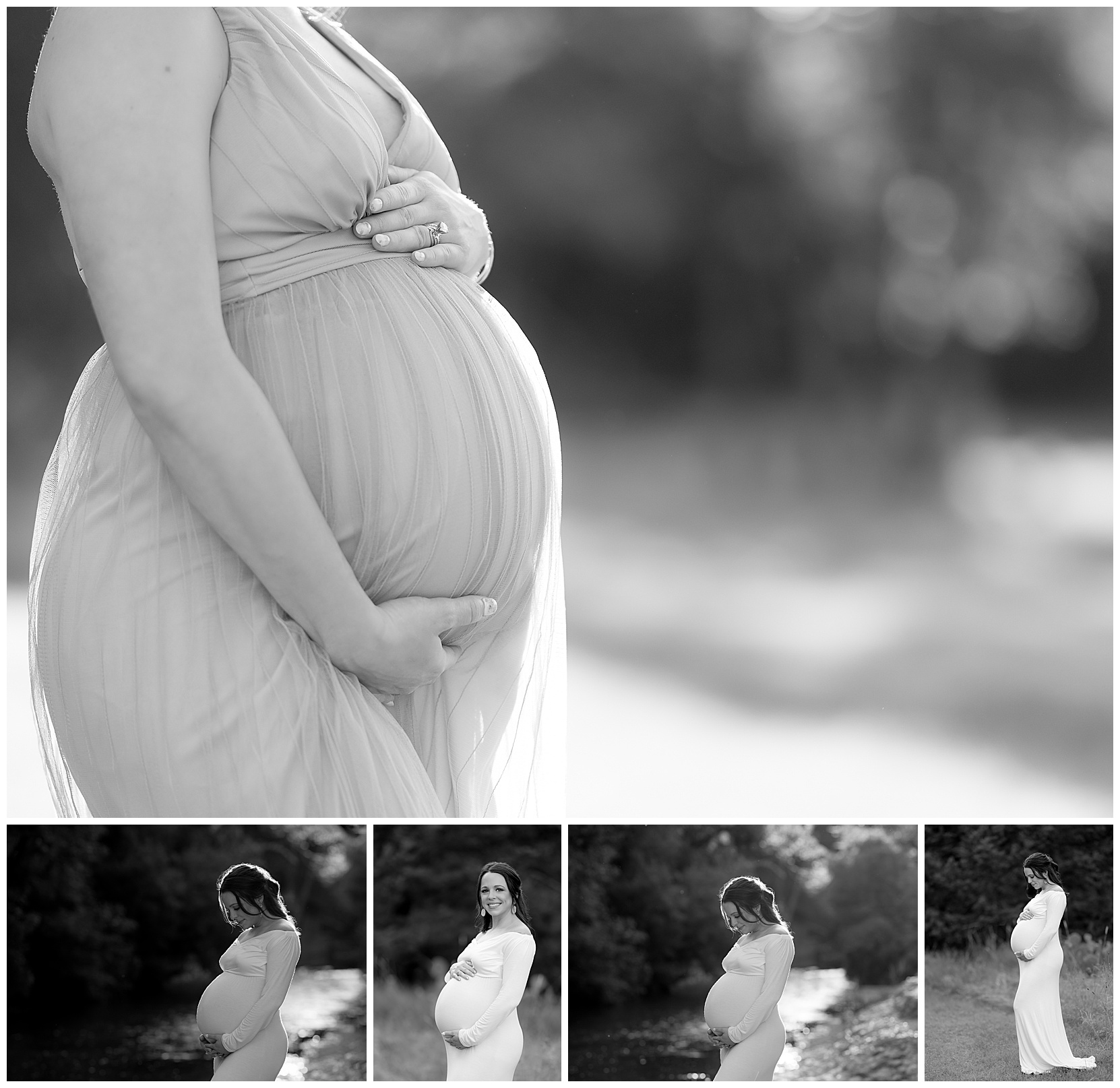 black and white maternity photos