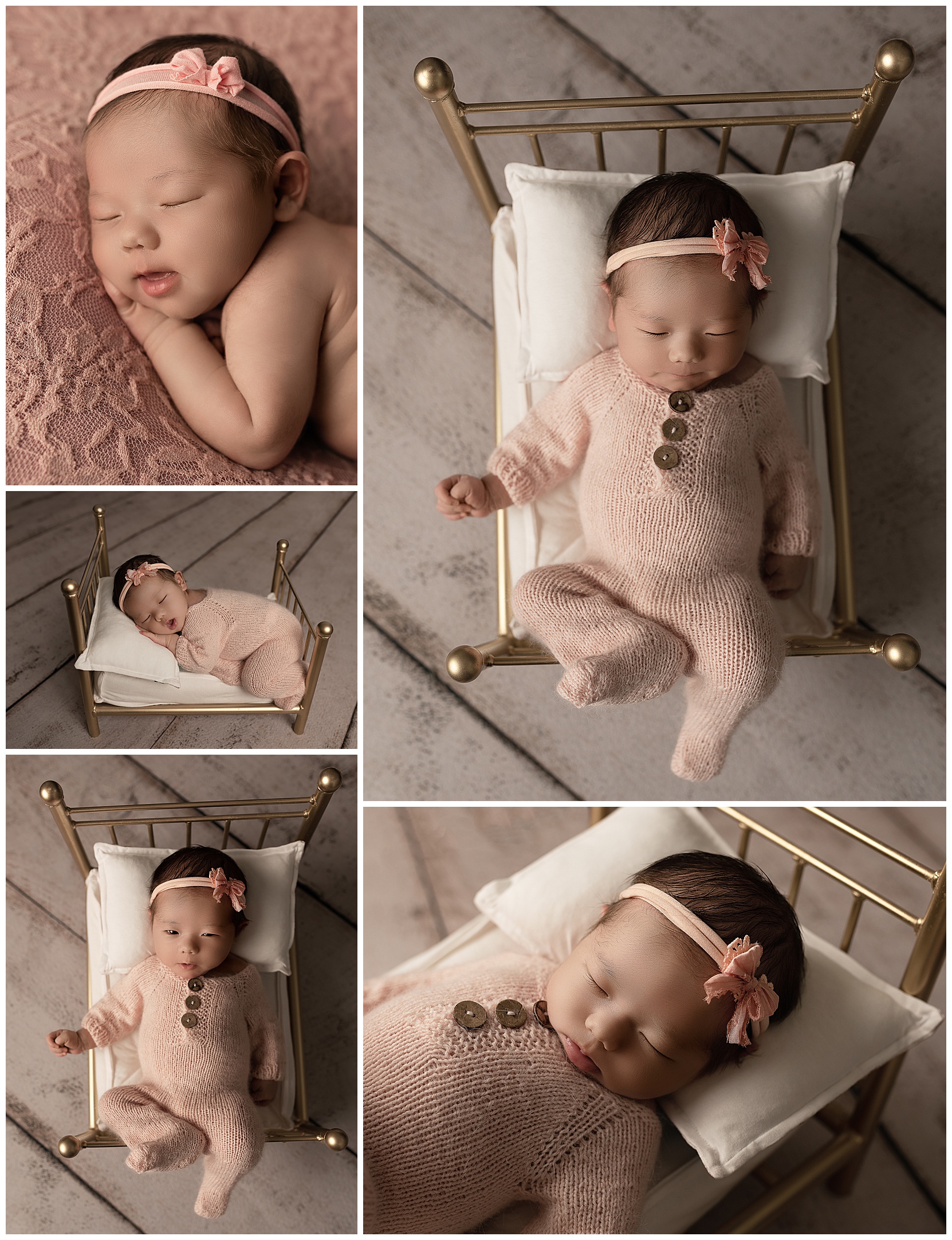 pink white newborn photos