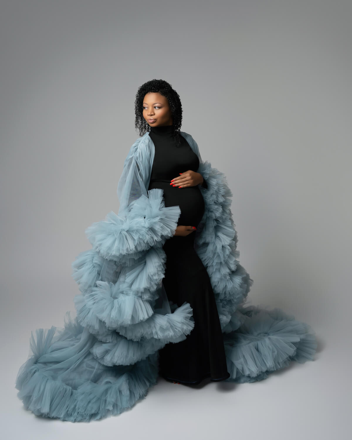 blue cheese dressing chunky Layla Tulle Maxi Dress main image 1