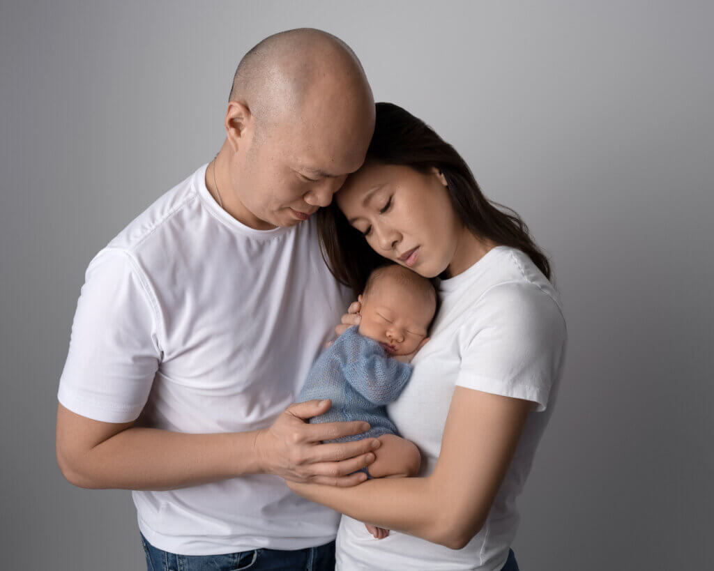 Cedar Park newborn session timing guide with example of baby sleeping during optimal window